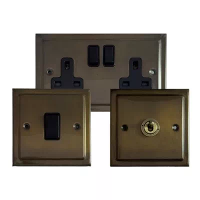 Victorian Bronze Antique Sockets & Switches