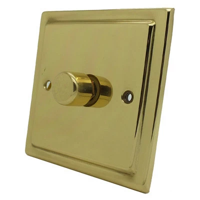 Victorian Polished Brass Push Intermediate Light Switch