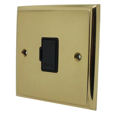 Victorian Premier Polished Brass Unswitched Fused Spur
