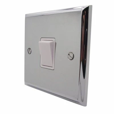 Victorian Premier Polished Chrome Push Intermediate Switch and Push Light Switch Combination