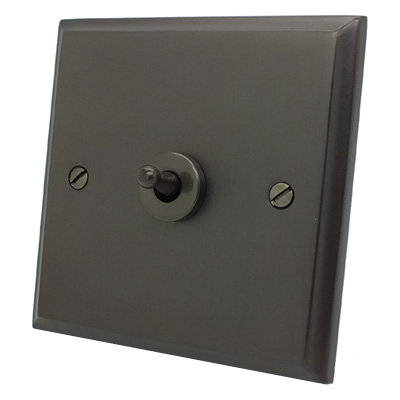 Victorian Premier Silk Bronze Dimmer and Toggle Switch Combination