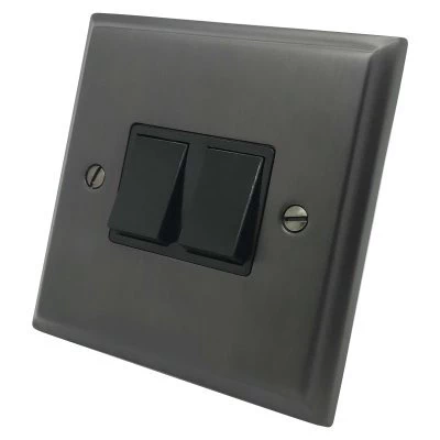 Victorian Premier Silk Bronze Intermediate Switch and Light Switch Combination