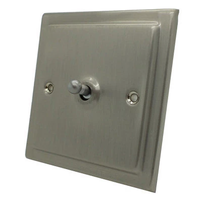 Victorian Satin Nickel Toggle (Dolly) Switch