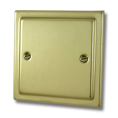 Victorian Classic Polished Brass Blank Plate