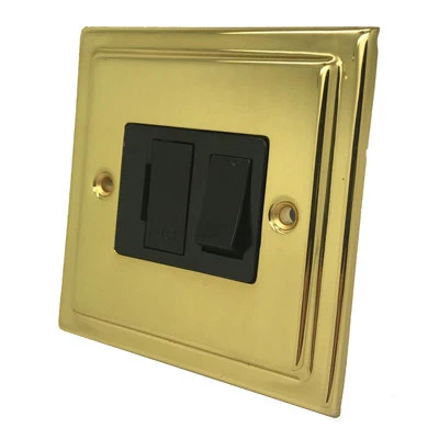 Victorian Classic Polished Brass Switched Fused Spur