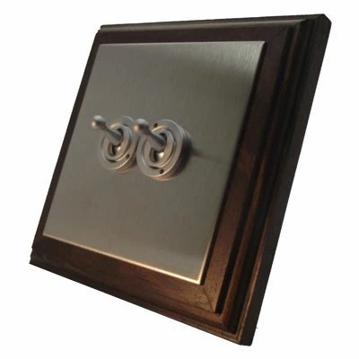 Vintage Oak Satin Stainless Sockets & Switches