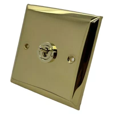 Vogue Polished Brass Intermediate Toggle (Dolly) Switch