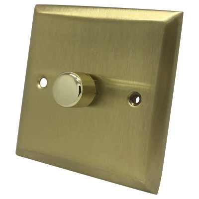 Vogue Satin Brass Push Intermediate Light Switch