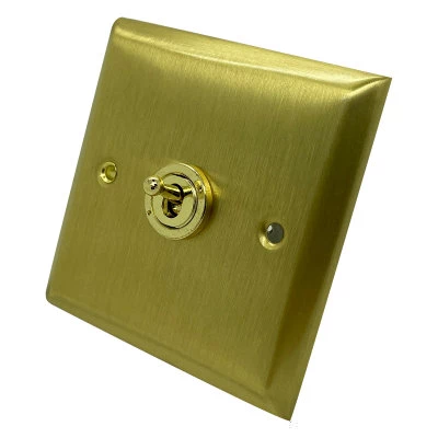 Vogue Satin Brass Toggle (Dolly) Switch