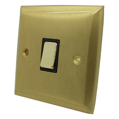 Vogue Satin Brass Round Pin Unswitched Socket (For Lighting)