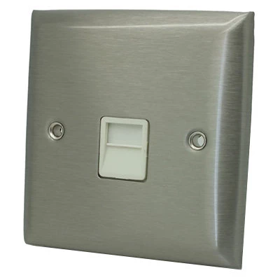 Vogue Satin Stainless Telephone Extension Socket