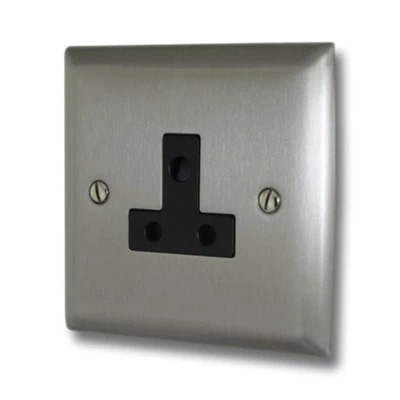 Vogue Satin Stainless Round Pin Unswitched Socket (For Lighting)