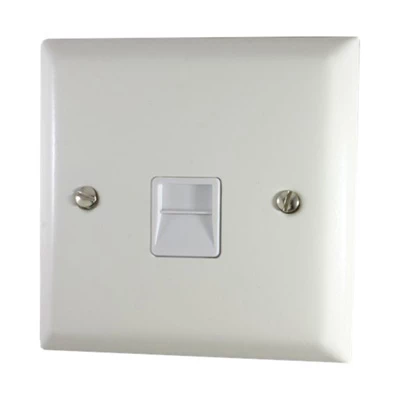 Vogue White Telephone Extension Socket