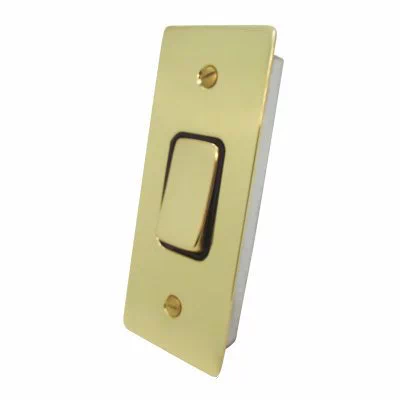 Ultra Square Polished Brass Architrave Switches