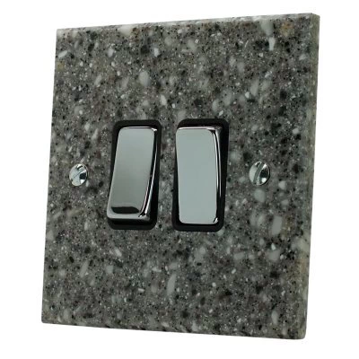 Granite / Polished Stainless Toggle (Dolly) Switch