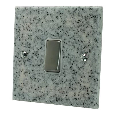 Light Granite / Satin Stainless Unswitched Fused Spur