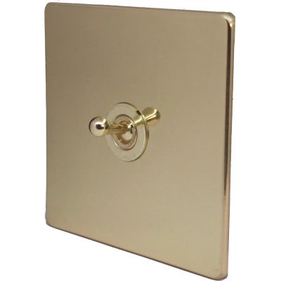 Screwless Polished Brass Sockets & Switches