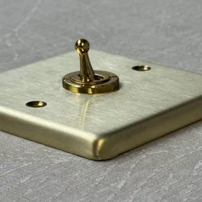 Satin Brass Sockets & Switches Range