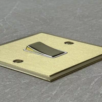 Satin Brass Sockets & Switches Range