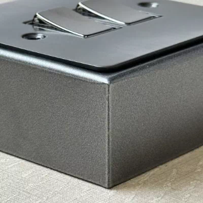 Metal Clad Surface Mount Boxes (Wall Boxes) Pewter Profile