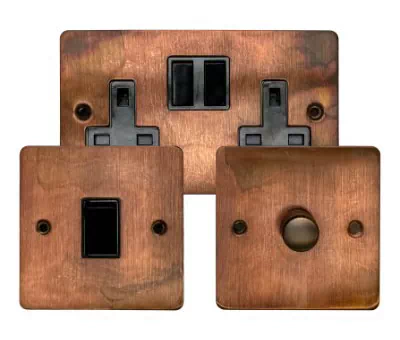 See the Burnished Flat Burnished Copper socket & switch range