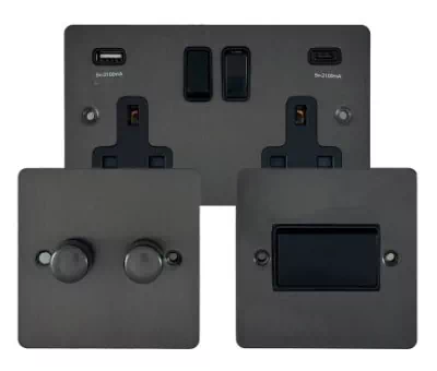 See the Flat Classic Old Bronze socket & switch range