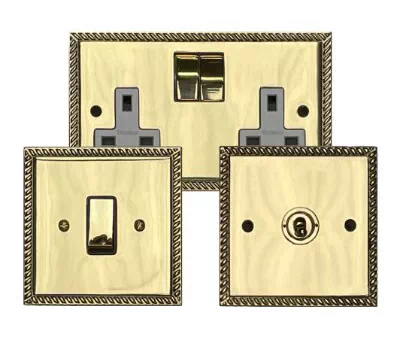 See the Georgian Premier Plus Polished Brass socket & switch range