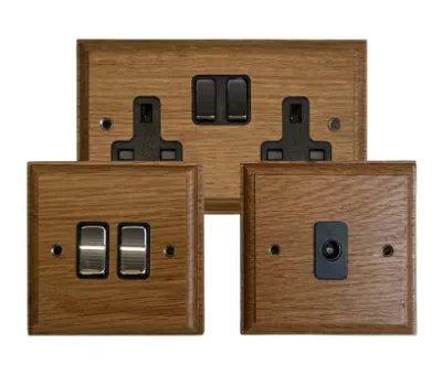 Click here to see Jacobean Light Oak sockets and switches