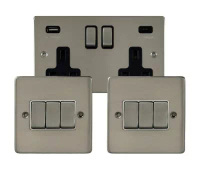 See the Low Profile Rounded Satin Nickel socket & switch range