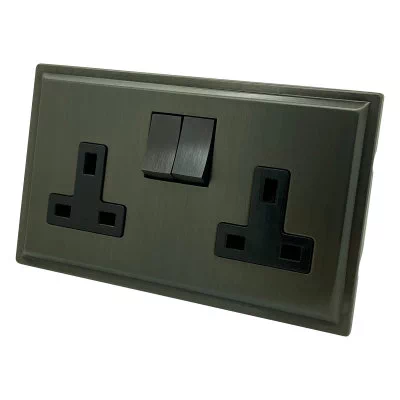 See the Art Deco Screwless Old Bronze socket & switch range