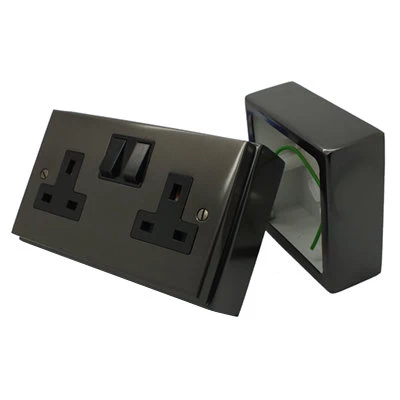 See the Metal Clad Surface Mount Boxes (Wall Boxes) Surface Mount Boxes (Wall Boxes) Bronze socket & switch range