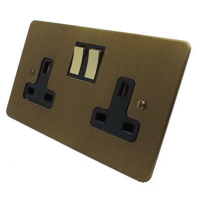 See the Executive Antique Brass socket & switch range