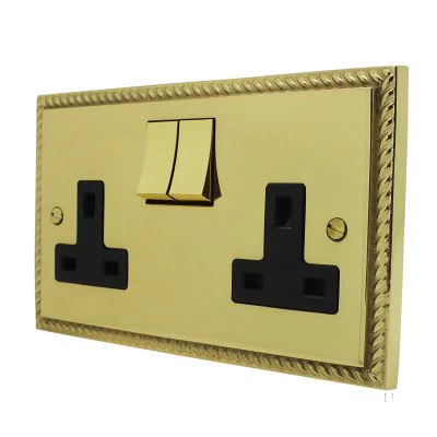 See the Georgian Premier Plus Polished Brass socket & switch range