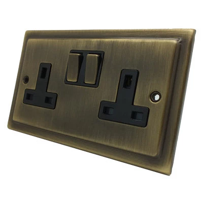 See the Victorian Antique Brass socket & switch range