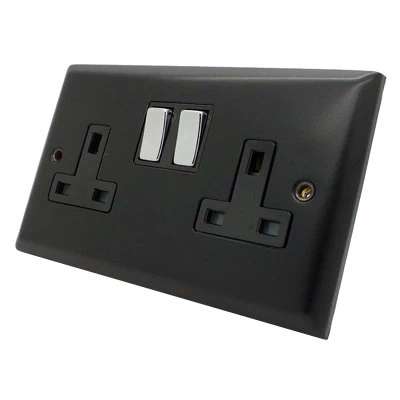 See the Black Black with Chrome socket & switch range