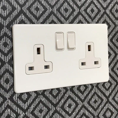 Contemporary Screwless White High Gloss Sockets & Switches