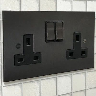 Executive Square Old Bronze Sockets & Switches