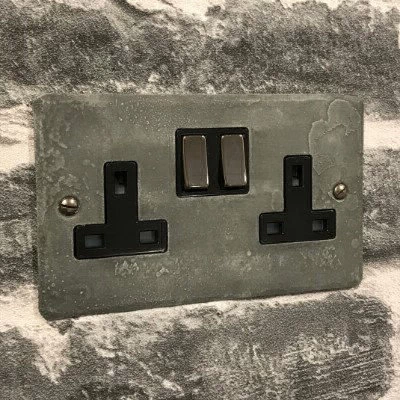 Slate Flat Vintage Sockets & Switches