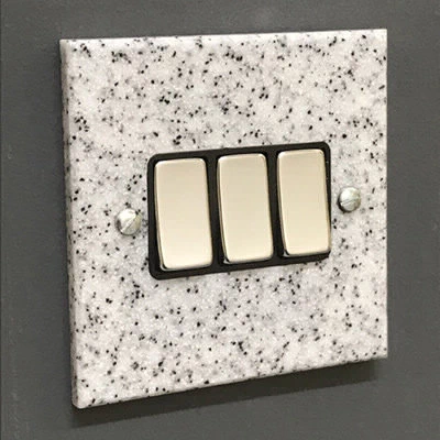 Granite Stone Light Granite | Polished Stainless Sockets & Switches
