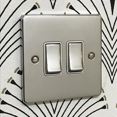 Low Profile Rounded Polished Chrome Sockets & Switches
