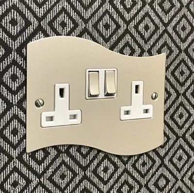 Ocean Wave Polished Chrome Sockets & Switches