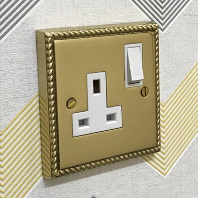 Palladian Polished Brass Sockets & Switches