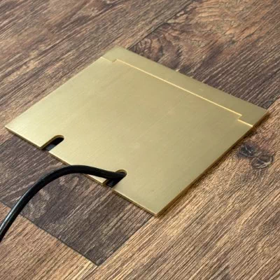 Recessed Floor Sockets / Floor Boxes Satin Brass Sockets & Switches