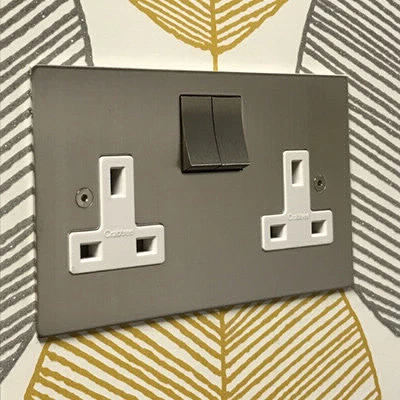 Seamless Square Satin Nickel Sockets & Switches