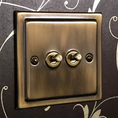 Victorian Antique Brass Sockets & Switches