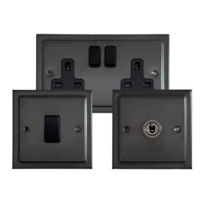 Victorian Old Bronze Sockets & Switches