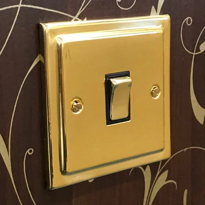 Victorian Polished Brass Sockets & Switches