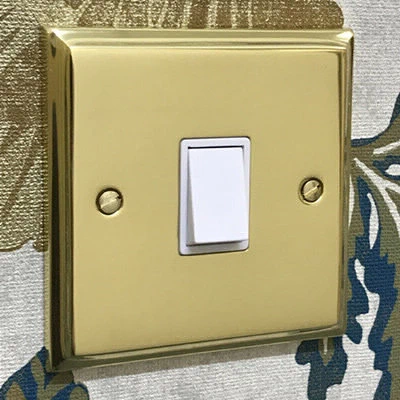 Victorian Premier Polished Brass Sockets & Switches