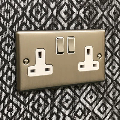 Warwick Brushed Steel Sockets & Switches